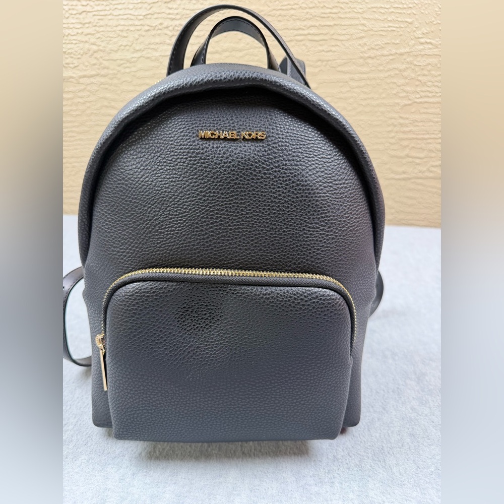 Michael Kors Black Textured Leather